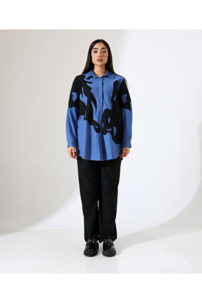 Fi'l Arz Fashion Embroidery Detail Two Piece Shirt Set