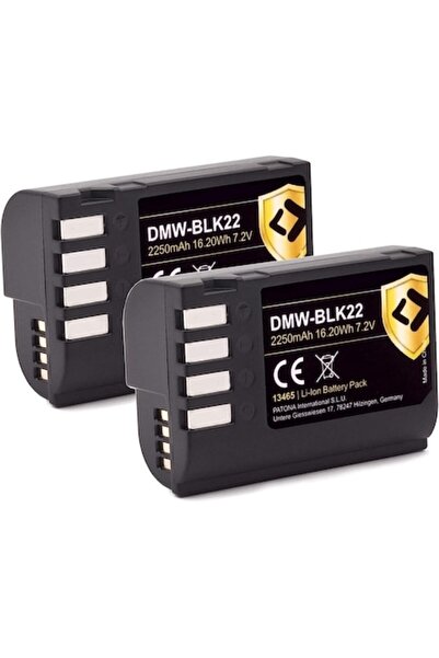 Patona Pack of 2 Protect DMW-BLK22 batteries for Panasonic DC-S5, G9, GH5, GH...