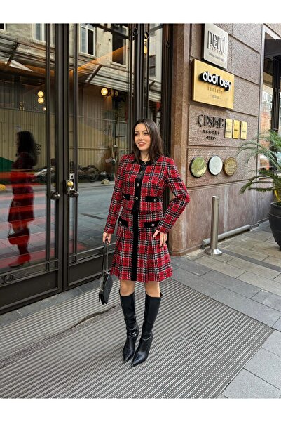 VUNTAL Stylish Chanel Velvet Skirt Two-Piece Set