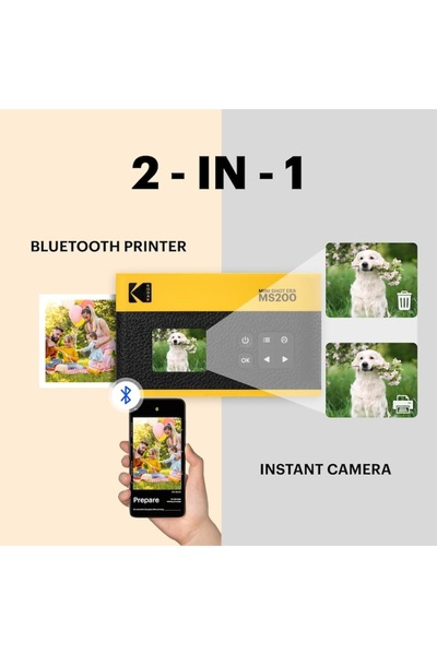 Kodak Mini Shot 2 ERA Instant Camera, Yellow