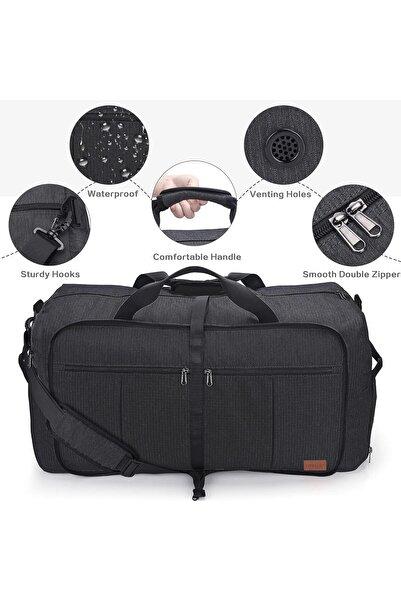 Urta Atelier 120L Foldable Collapsible Waterproof Travel Duffel Bag for Men and Women with Shoe Compartment