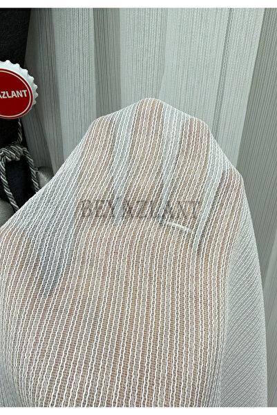 BEYAZLANT SANTANA HAFİF SİMLİ ÇİZGİLİ MODERN GRAMAJLI 1/3 Sık Pileli l Ütü İs...