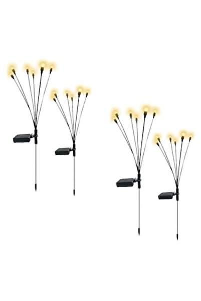 BZRSH Σετ 4 ηλιακών λαμπτήρων LED, 6 λαμπτήρες LED, ηλιακή φόρτιση με αισθητή...