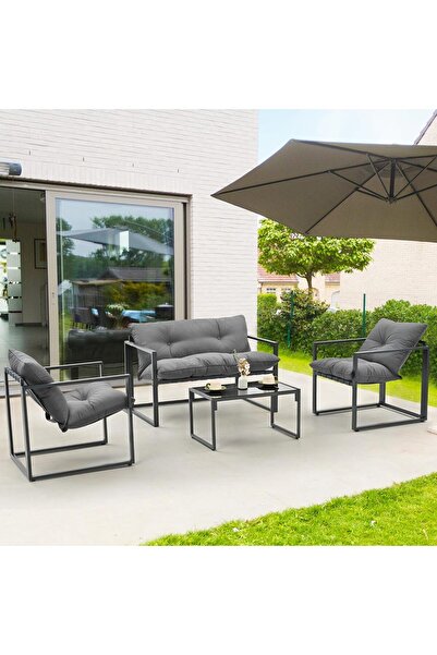 l'elefante 4-piece outdoor seating set for 4 people – iron frame