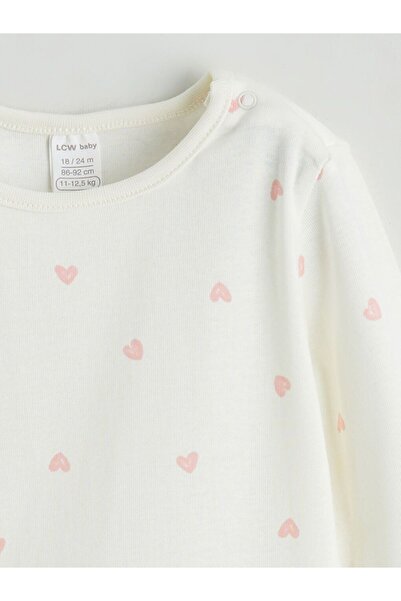 LC Waikiki Lcw Baby Crew Neck Baby Girl Snap Bodysuit 3-Pack