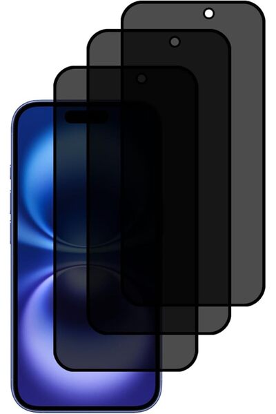 Generic مجموعة من 3 قطع من واقيات الشاشة الزجاجية المقواة لحماية الخصوصية لها...