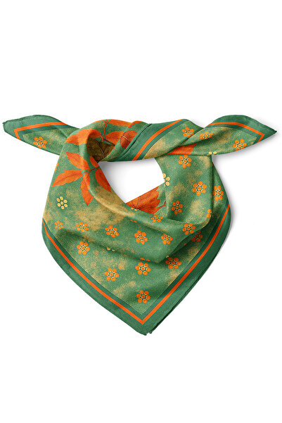 nehir eşarp Sonbahar Yaprakları Desen Fular Bandana 50x50 Cm