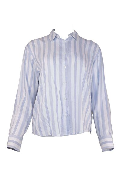 Vero Moda Wistaria Multi Blue Shirt - L, Blue, 100% viscose