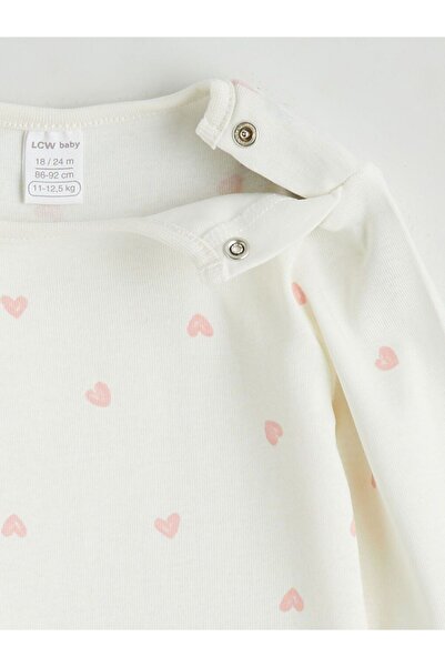 LC Waikiki Lcw Baby Crew Neck Baby Girl Snap Bodysuit 3-Pack