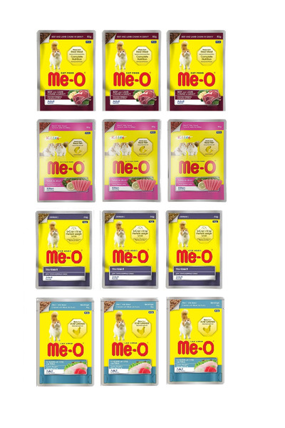 me-o Karışık Kedi Yaş Mama 80 gr 12'li