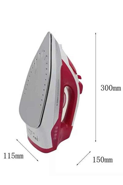 shopwave Red 2200 Watt Shock Steam Iron with Ceramic Soleplate