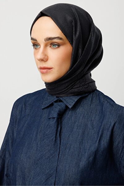 Mooncorn Μπλε μάλλινο μεταξωτό σάλι