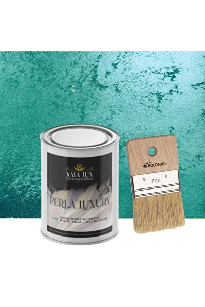 YaYa Color Vopsea decorativa de Lux, Perla Luxury cu Fulgi Perlati, Verde Inc...
