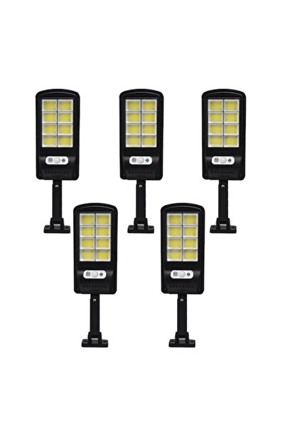 BZRSH Set de 5 lămpi solare LED 30W, telecomandă, senzor de mișcare, BZRSH, 3...
