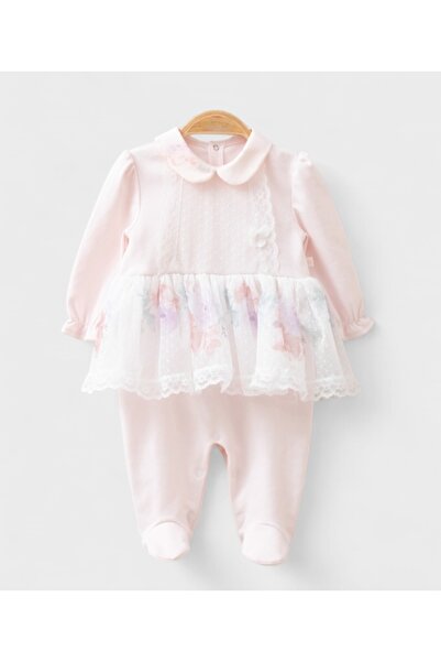 LİTTLE ANGELS Tutu Skirt Detailed Embroidered Jumpsuit