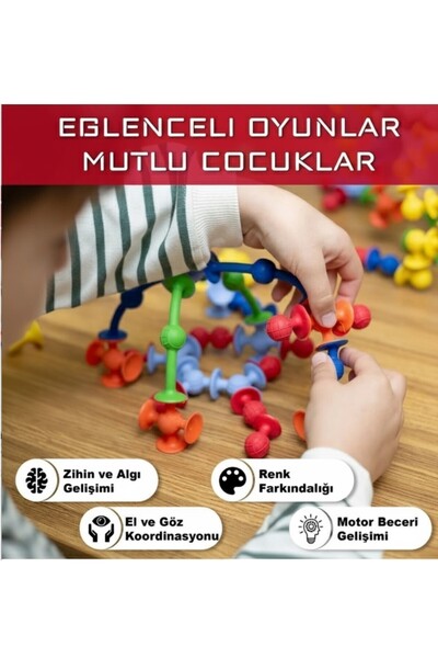 Genel Markalar Vakum Molekül 25 Parça Yapı Taşları – Fidget & Duyusal Eğitici Oyuncak (3 Yaş+)