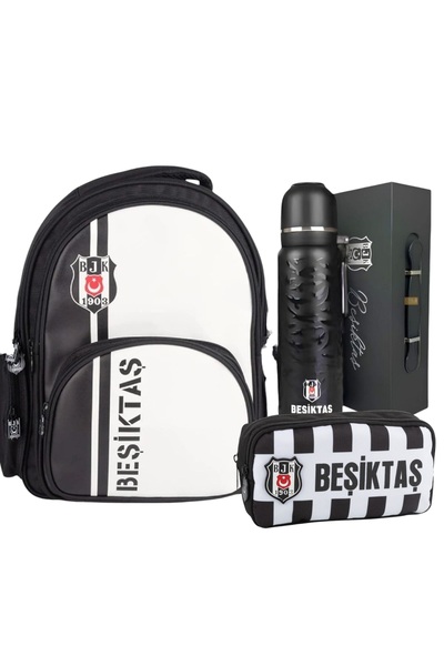 Sports Taraftar Tayfa School Bag, Pencil Case - Premium Set with Thermos Flask Gift in a Special Box