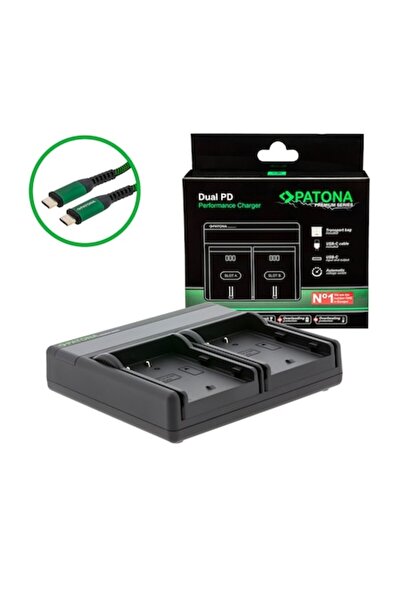 Patona Premium Dual PD Fast Charger for Panasonic DMW-BLF19 with Powerbank an...