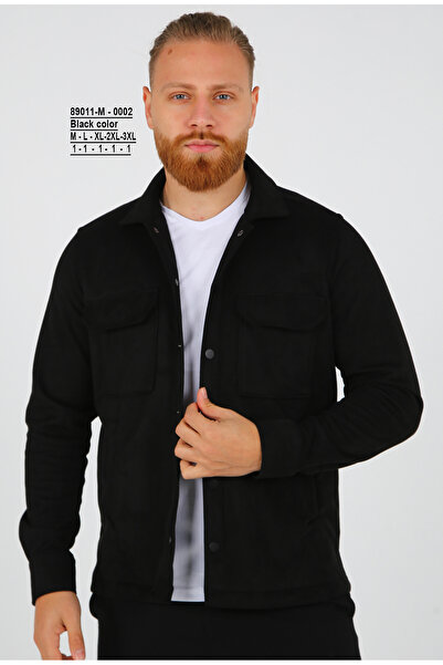 MODA معطف قميص من جلد الغزال