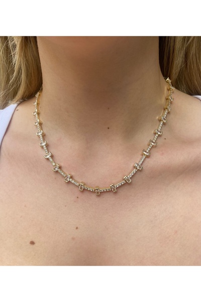 resse aksesuar Kararmaz VİP Özel Seri14 K Altın Kaplama Kolye