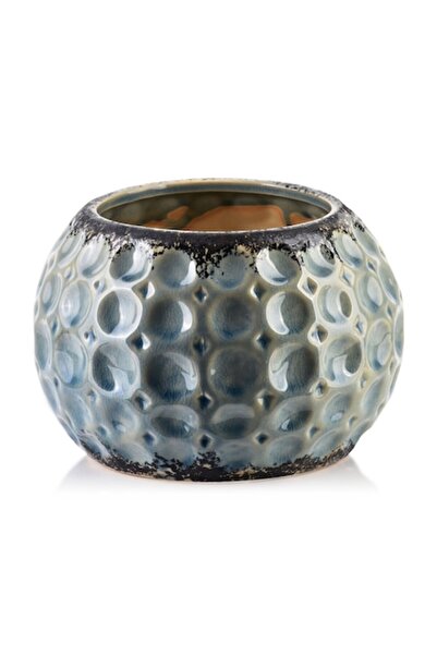 MONDEX Ghiveci ceramic DIVINE, Mondex, textură unică, bej, 19,5x19,5x13 cm