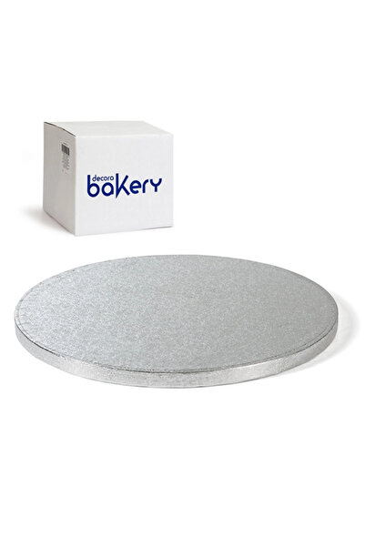 DECORA Round cake plate, silver, Ø 33 x 1.2 cm