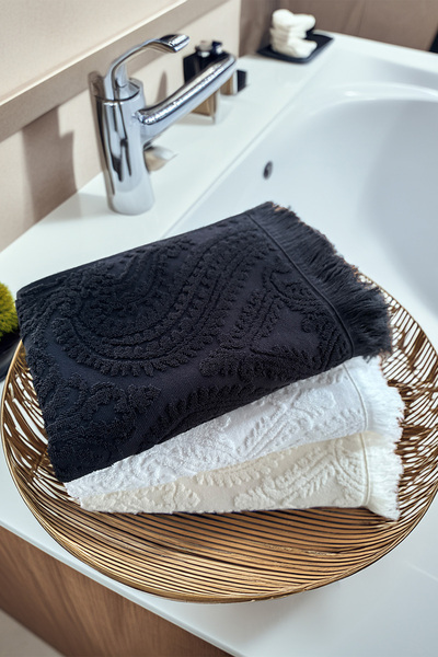 Linenza طقم مناشف حمام - قطن 100% - 3 قطع - 70x140 - طقم مناشف حمام