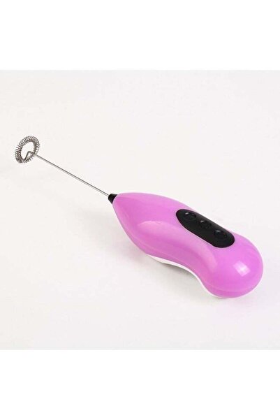 Lawazim Coffee Whisk Pink and Black - Electric Handheld Frother Mixer for Milk Foam Making