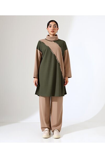 Fi'l Arz Fashion Thessaloniki High-Necked Two-Piece Tunic Set