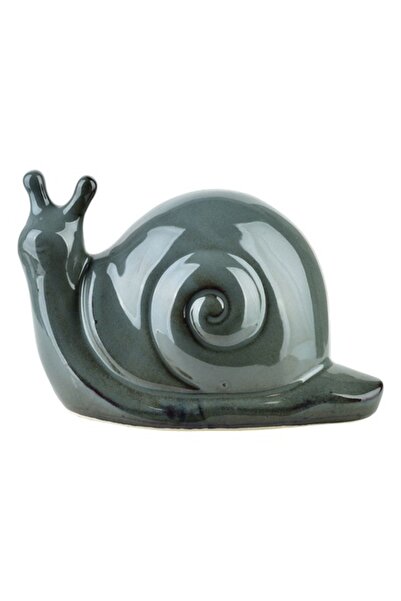 MONDEX Figurină decorativă melc ceramică MAVE BLUE, bleumarin, 19x11x11 cm