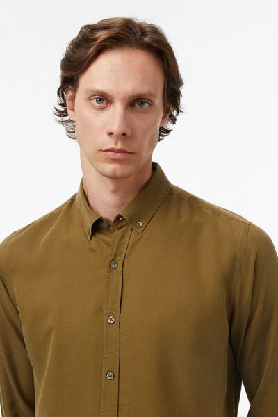 Nautica Ανδρικό πράσινο πουκάμισο κλασικής εφαρμογής