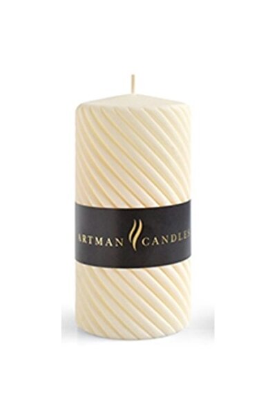 MONDEX Lumânare cilindrică Caroline, mată, crem, 7 x 17,5 cm