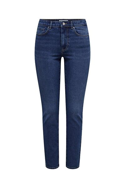 ONLY Women's Blue Onlsui Mid Slim Dnm Pimbox Jean 15309875-Darkmediu