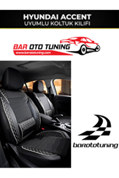 barototuning غطاء مقعد سيارة هيونداي أكسنت متوافق مع سلسلة فيرا باللون الرمادي، طقم من 5 قطع M-351