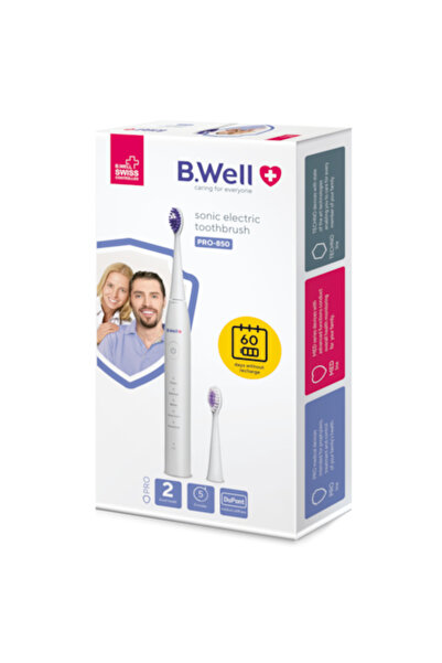 B.Well Swiss PRO-850 Sonic Electric Toothbrush (White)