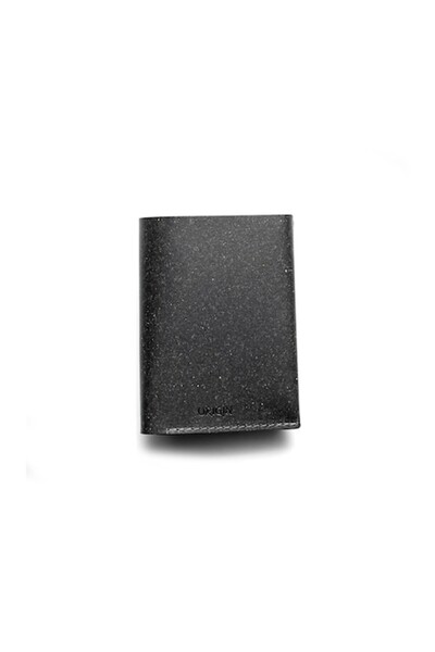 Origin - Vertical men's wallet, recycled leather, black
