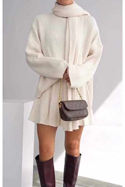 ALVWOMAN طقم ثلاثي من تنورة وسترة ووشاح