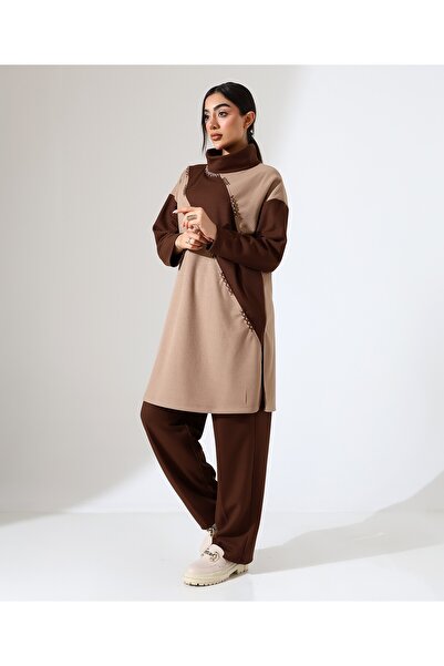 Fi'l Arz Fashion Thessaloniki High-Necked Two-Piece Tunic Set