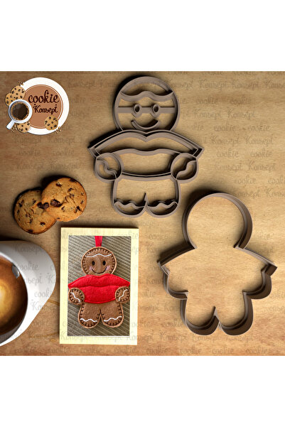 CookieKonsept أحمر الشفاه بنكهة الزنجبيل |   مجموعة قوالب متوافقة مع الكعك وا...