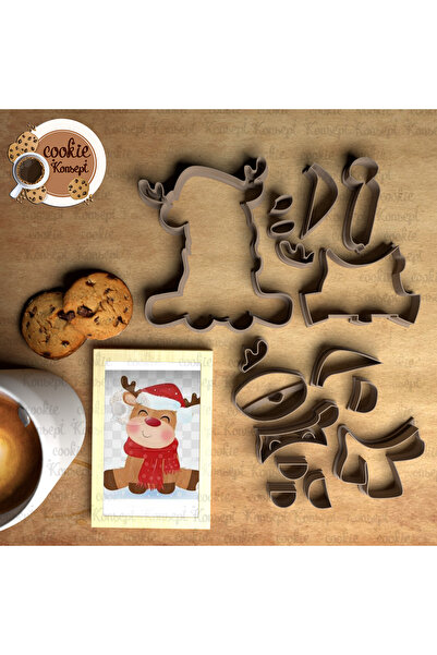 CookieKonsept غزال # 16 |   مجموعة قوالب متوافقة مع الكعك والعجين والطين لعيد...
