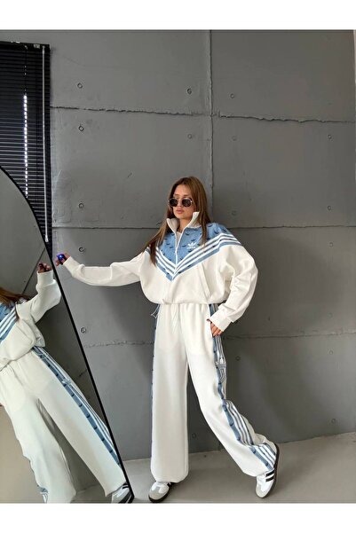 bonibon butikk Women's Quality Luxury Clothing Double Face Fabric High Quality Bottom Top Set