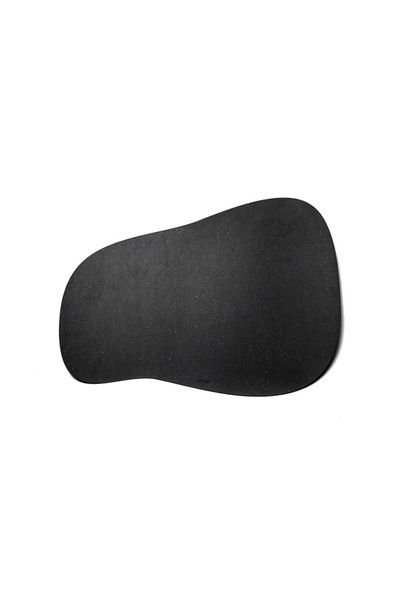 Origin Recycled Genuine Leather Oval Placemats Set, 6 pcs, Black