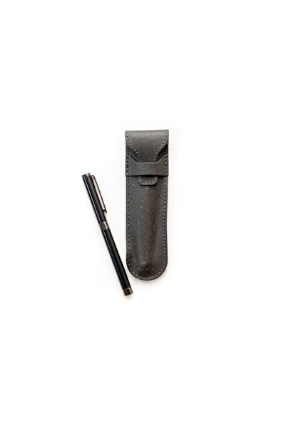 Origin Premium set of leather notebook and pen with leather case, black