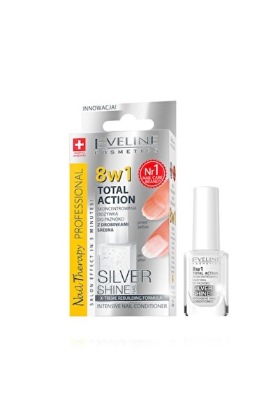 Eveline Cosmetics Terapie pentru unghii cu acțiune totală 8 în 1 Silver