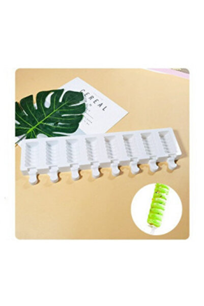 adhoreca Silicone Ice Pop Mold for Popsicles, 8 Spiral Molds