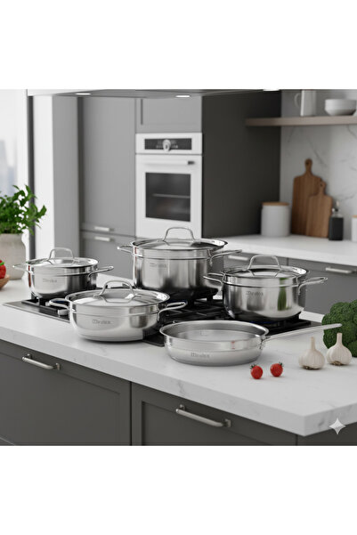 Mirolex 9-piece stainless steel cookware set