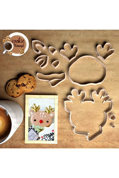 CookieKonsept غزال # 14 |   مجموعة قوالب متوافقة مع الكعك والعجين والطين لعيد...