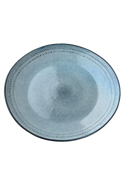 MONDEX BASIC NATURE Dinner Plate 27.5x27.5x3 cm blue ceramic