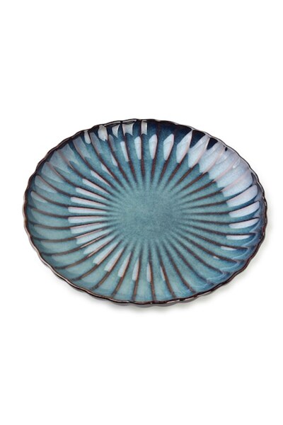 Affekdesign By Mondex Farfurie EVIE HONEY, porțelan, albastră, 27x4cm