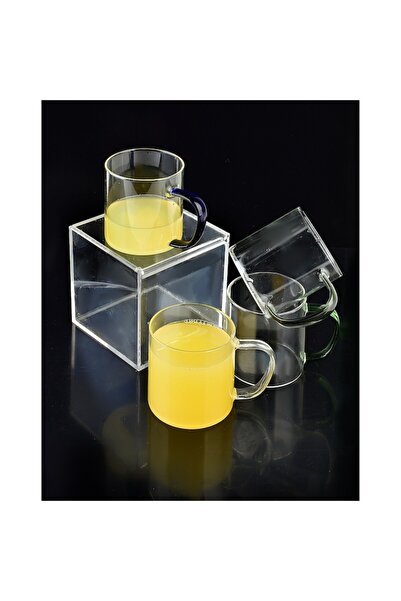 Allesken Peter Black mug, borosilicate, dark green handle, 450 ml, 8.3x12.5x9 cm